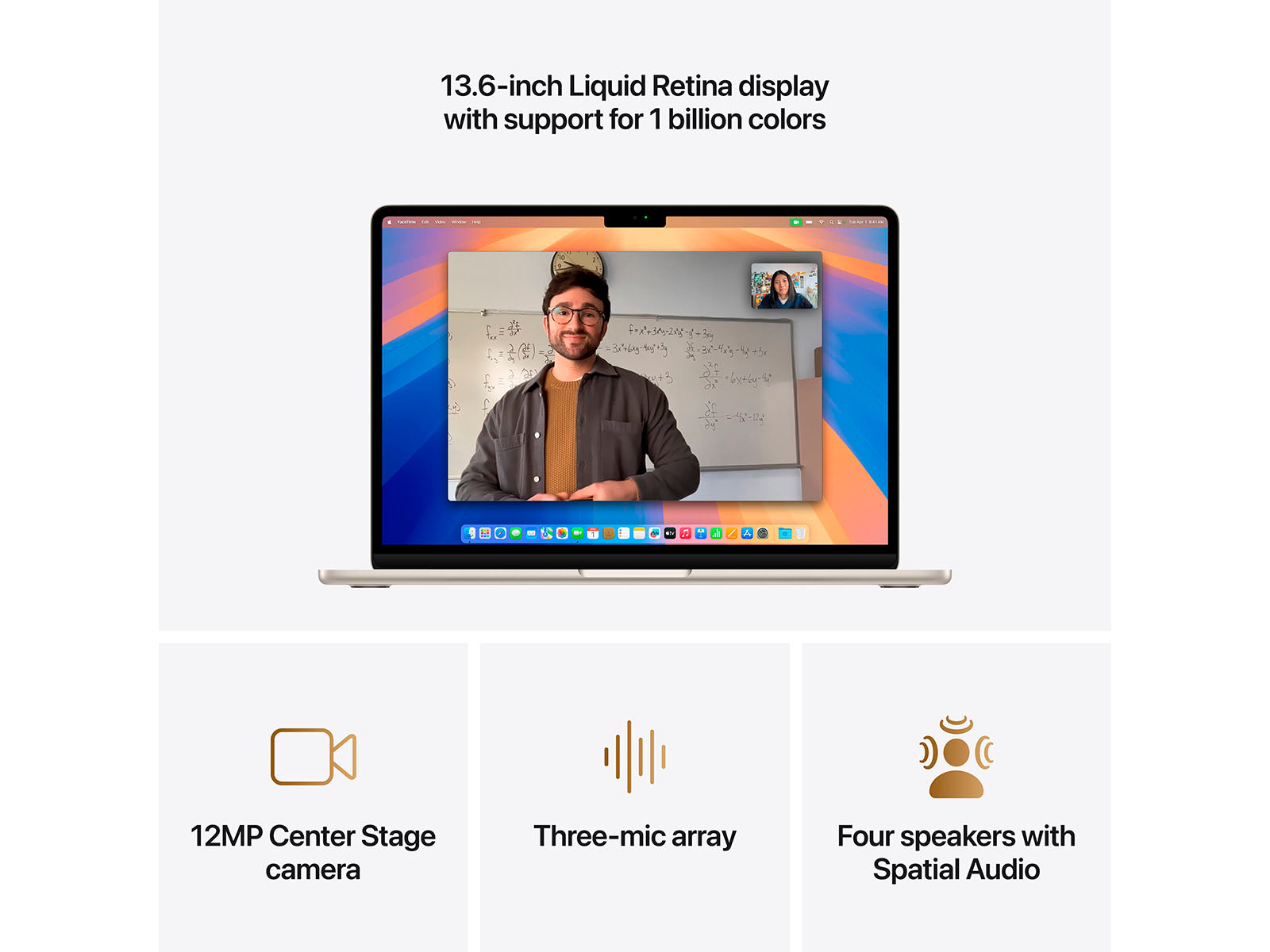 MacBook Air 2025 13" M4 10CPU, 8GPU, 16GB, 256GB - Starlight - (MW0Y3DK/A)