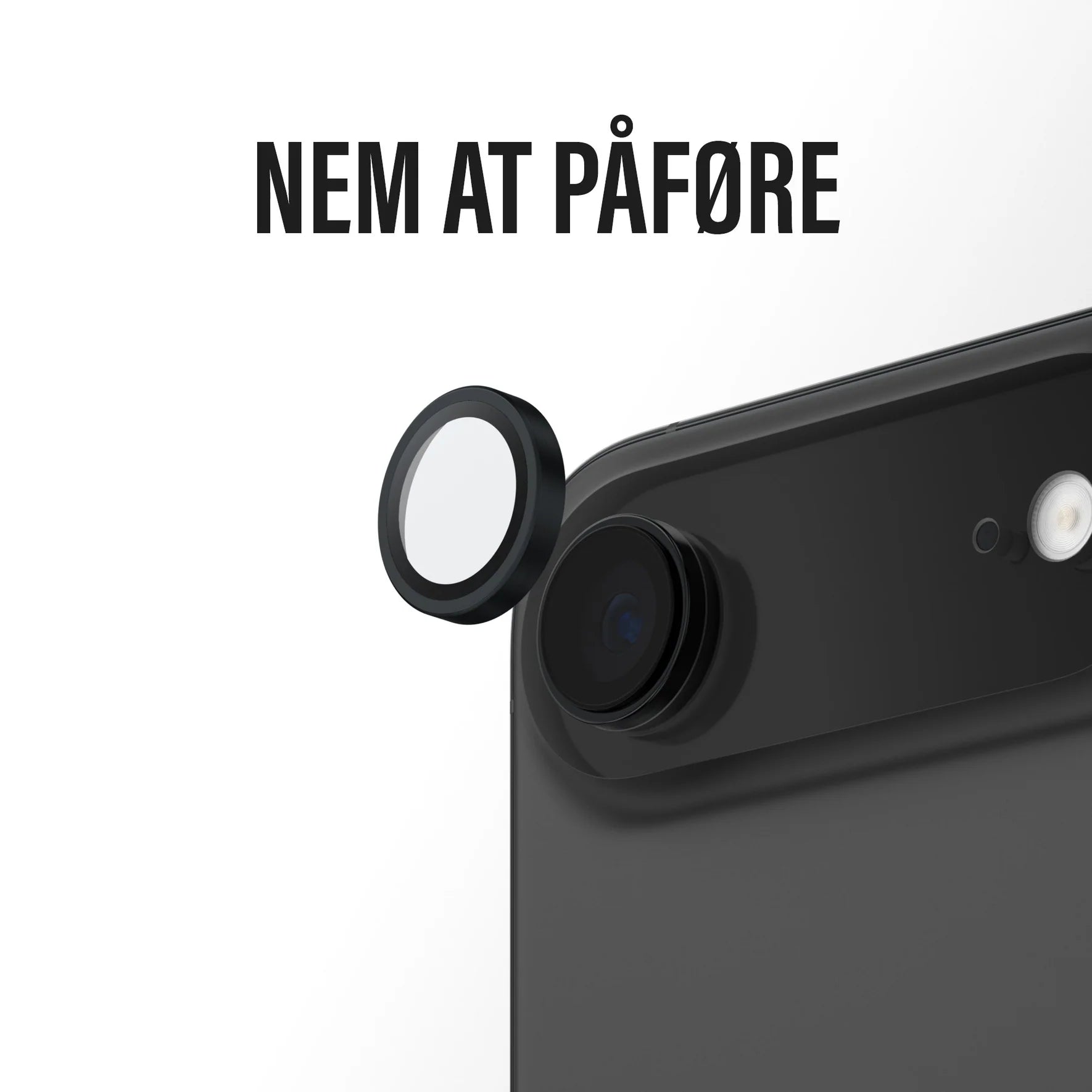 PanzerGlass Hoops Kameralinse-beskytter til iPhone 17 Air – Sort