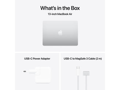 MacBook Air 2025 13" M4 10CPU, 8GPU, 16GB, 256GB - Silver - (MW0W3DK/A)