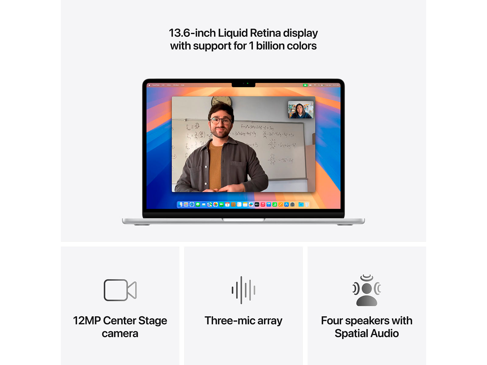 MacBook Air 2025 13" M4 10CPU, 8GPU, 16GB, 256GB - Silver - (MW0W3DK/A)