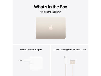 MacBook Air 2025 13" M4 10CPU, 8GPU, 16GB, 256GB - Starlight - (MW0Y3DK/A)