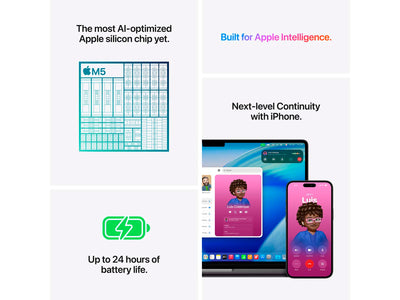 MacBook Pro 2025 14" M5 10CPU, 10GPU, 16GB, 1TB - Silver - (MDE54DK/A)