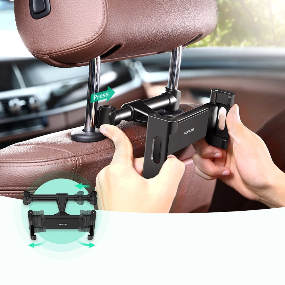 Ugreen car smartphone tablet holder for headrest black Ugreen